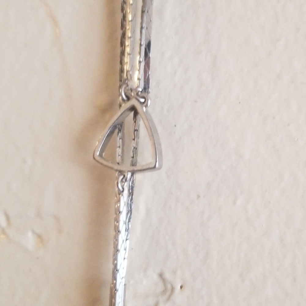 Sexy long silver choker
